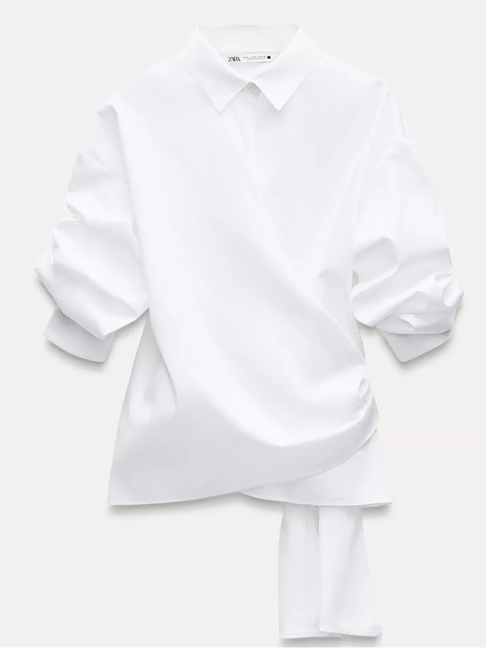 Zara Tied Poplin Shirt ZW Collection